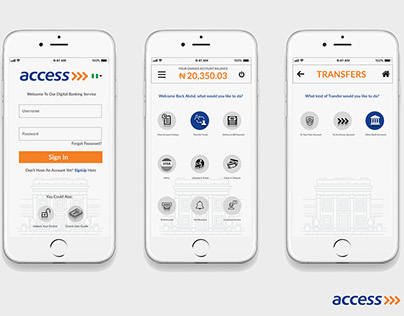 Access Bank Mobile App Design Challenge