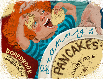 Board book "Granny's Pancakes" for toddlers