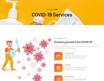 Responsive -- Elegant Covid 19-Services Landing Page