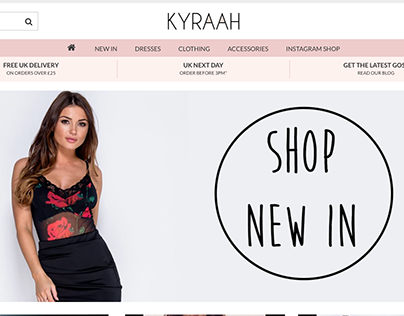 Kyraah.co.uk - homepage banner designs