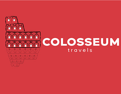 Colosseum travels logo design