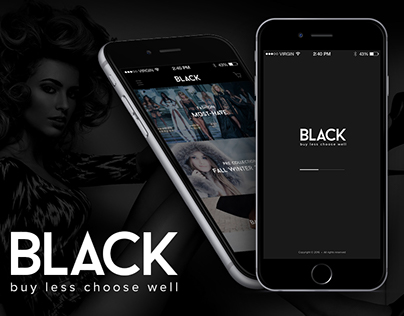 Black Fashion Mobile App UI/UX