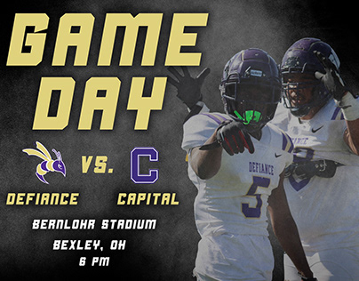 Defiance College Football Game Day Graphics