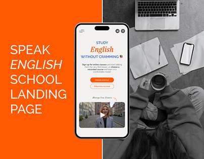 Online English school Landing page