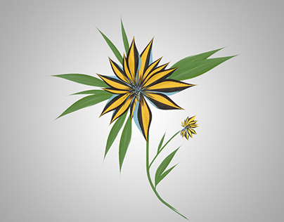Floral Experiment - Sketch 1 - Yellow Flower