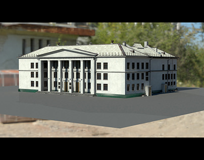 3d model old architecture building