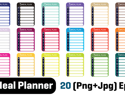 Meal planner clipart