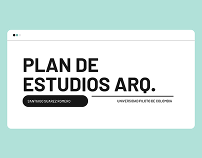 Plan de Estudios Arquitectura | U. Piloto de Colombia