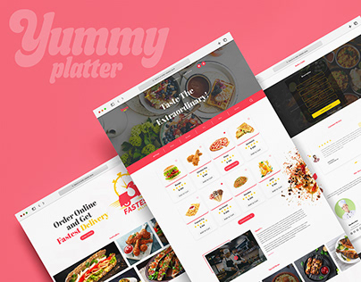 Yummy Platter Restaurant Web UI Design