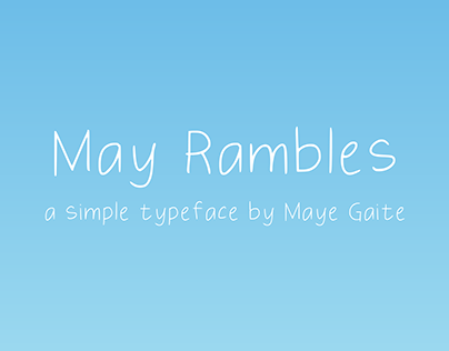 May Rambles ~ Free Font