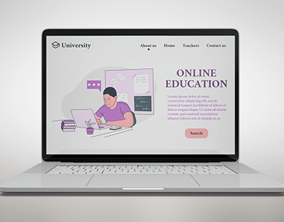 Landing page for online education