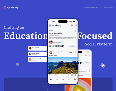 Project thumbnail - Education-focused Social Platform | Case Study