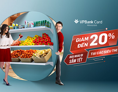 keyvisual credit card VPBank : offer supermarket