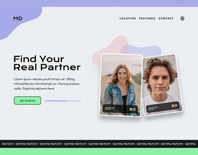 Dating Website Landing Page UI Design