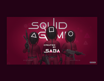 Squid Game 3D Landing Page Concept