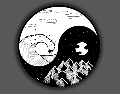 wave mountain yin and yang