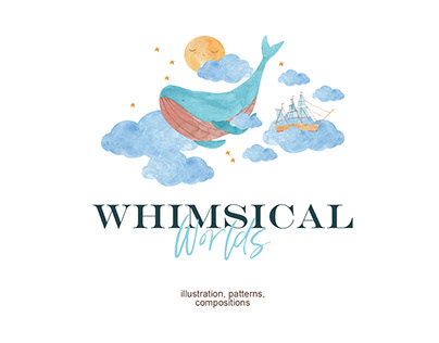 Whimsical Worlds Watercolor Clipart