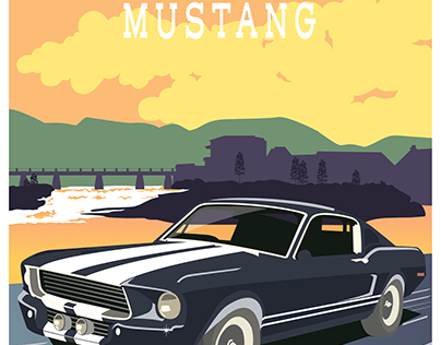 Illustration - Mustang 67 Fastback