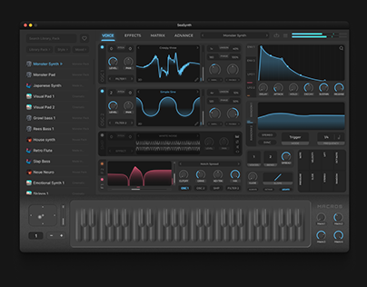 SeaSynth - Synthesizer Instrument UI