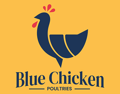 Blue Chicken Poultries Logo Design
