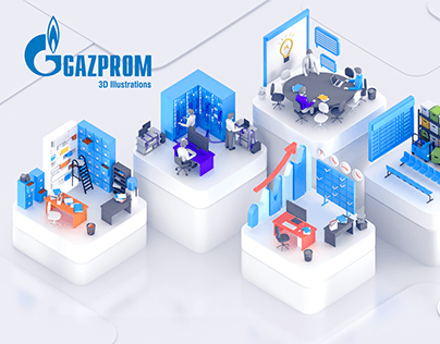 Gazprom 3D Illustrations