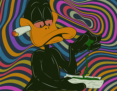 Duffy Duck Smoking Weed