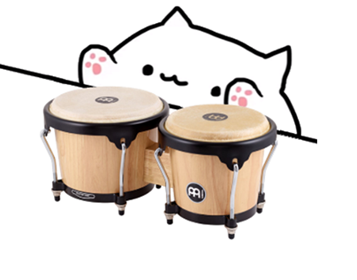 Bongo Cat Cute Png Sticker - Bongo Cat Cute PNG - Discover & Share