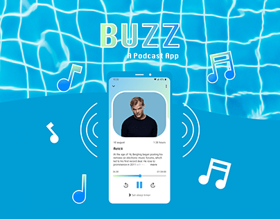 Buzz - A podcast app with focus on animation.