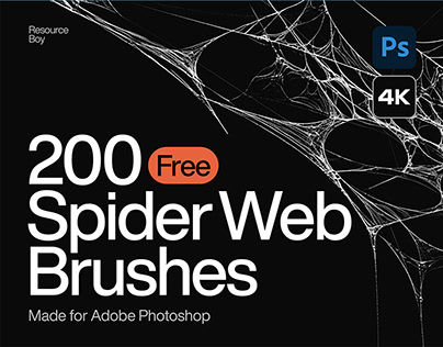 200 Free Spider Web Photoshop Brushes