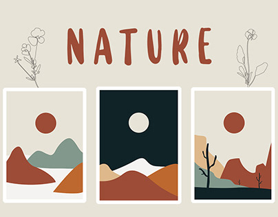 Minimalistic Poster Design - Nature