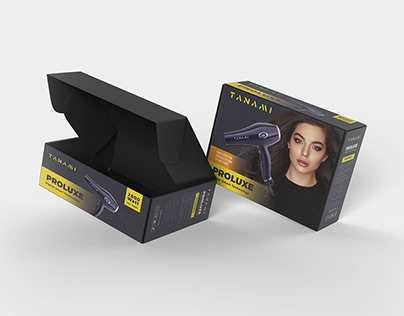 Hair Dryer Product Box Packaging Design