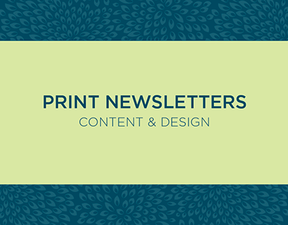 Print Newsletters Graphic Design