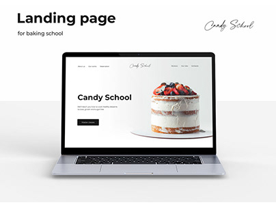 UI UX design for baking school