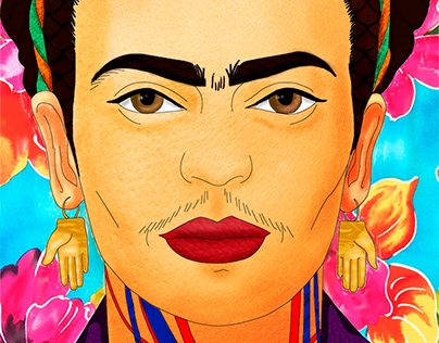 Pintura digital Frida Kahlo
