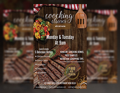 cooking classes flyer template