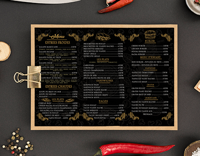 restaurant menu design