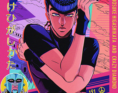 JOSUKE HIGASHIKATA POSTER 90´S DESING