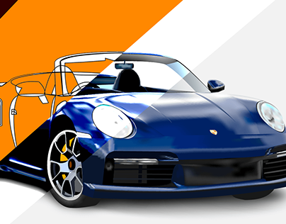 Porsche 3D illustration Design