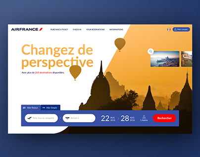 Air France home page design concept
