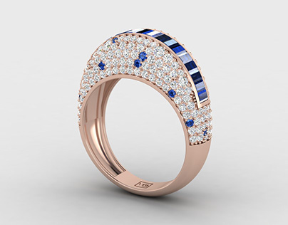Jewelry CAD Design | Glistening Sky Ring
