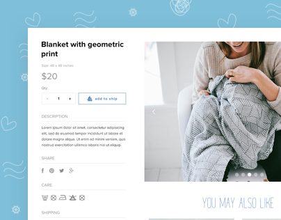E-commerce website for baby blankets manufacturer