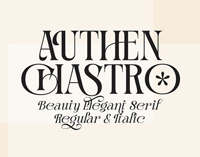 Authen Chastro Serif & Elegan Italic