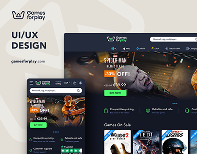 Gamesforplay UI/UX Design