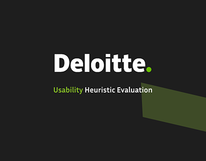 Usability Heuristic Analysis - Deloitte's landing page