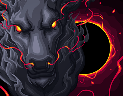 Mythical Eclipse - Vector illustration