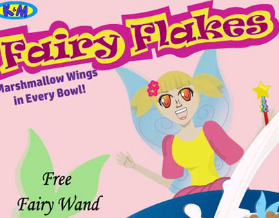 Fairy Flakes Cereal Box