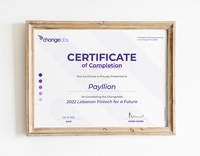 Changelabs programs certificate
