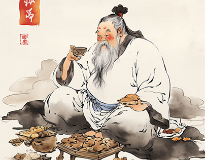 Chinoiserie food illustration