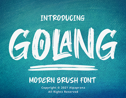 Golang - Modern Brush Font