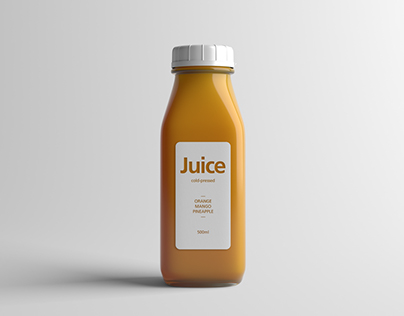 Juice Bottle Packaging Mock-Up